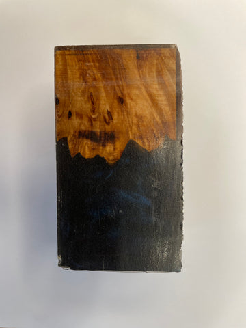 5 Star Pro - Flat - Unique Resin Burl Handle - Dark Purple/Dark Blue/Black