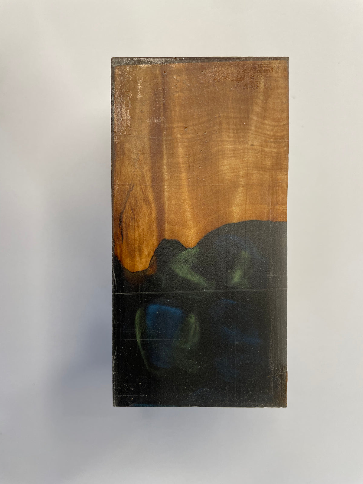 5 Star Pro - Flat - Unique Resin Burl Handle - Green/Dark Blue/Black